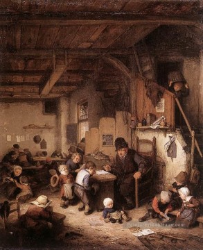 peintre Tableau - Le maître d’école néerlandais genre peintres Adriaen van Ostade